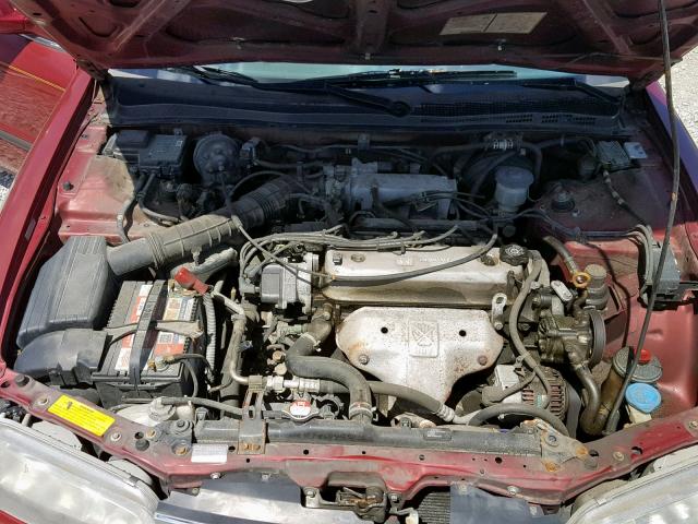 1HGCD5637TA058798 - 1996 HONDA ACCORD LX MAROON photo 7