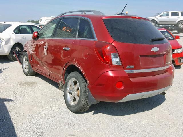 3GNAL3EK8DS621094 - 2013 CHEVROLET CAPTIVA LT RED photo 3