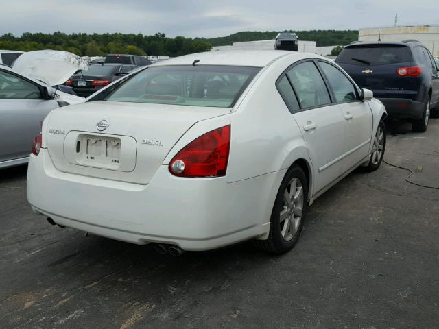 1N4BA41E16C854368 - 2006 NISSAN MAXIMA SE WHITE photo 4