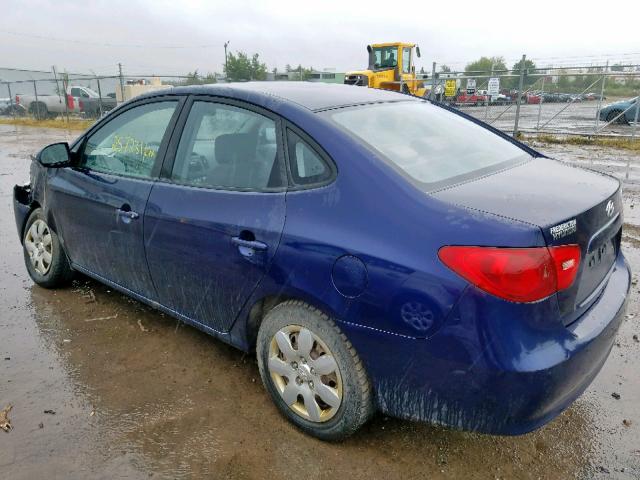 KMHDU45DX8U325411 - 2008 HYUNDAI ELANTRA GL BLUE photo 3