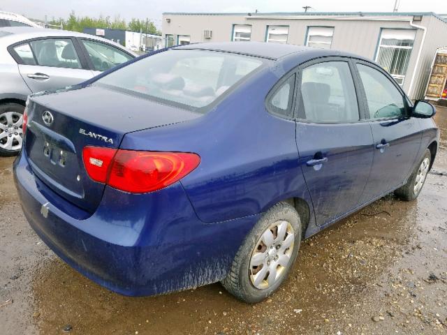 KMHDU45DX8U325411 - 2008 HYUNDAI ELANTRA GL BLUE photo 4