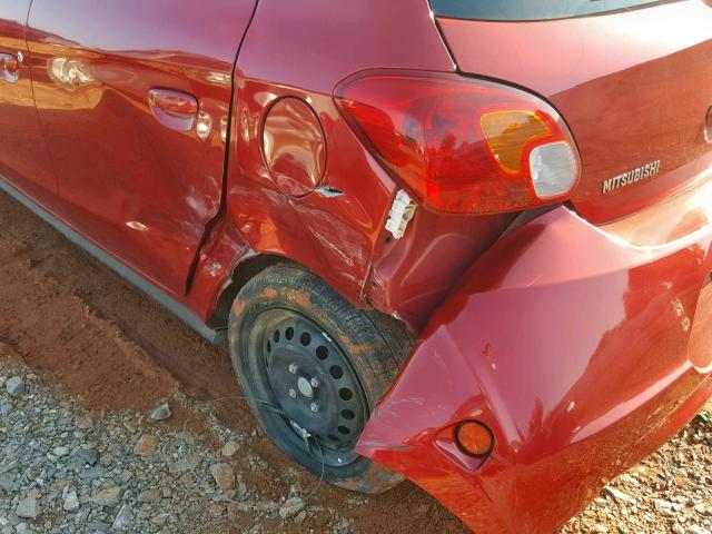 ML32A3HJ4FH049879 - 2015 MITSUBISHI MIRAGE DE MAROON photo 9