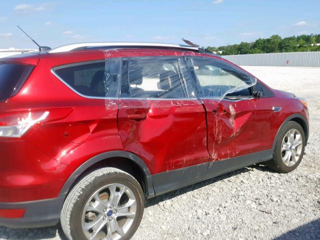 1FMCU0J9XEUA91563 - 2014 FORD ESCAPE TIT RED photo 9