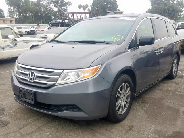 5FNRL5H69CB043844 - 2012 HONDA ODYSSEY EX GRAY photo 2