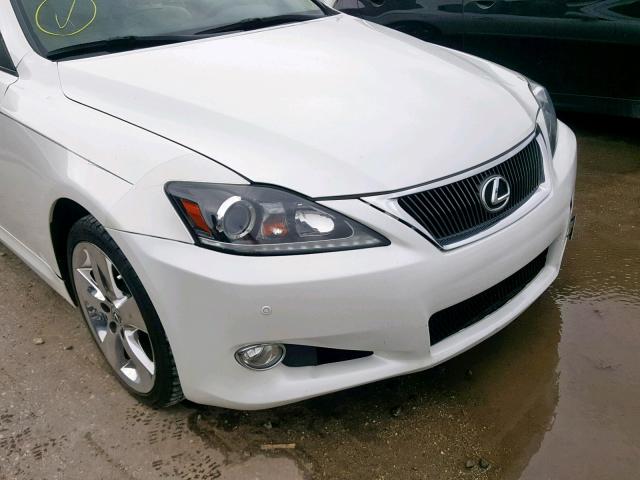 JTHFF2C27B2514872 - 2011 LEXUS IS 250 WHITE photo 9