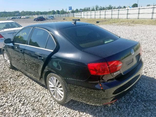 3VWLL7AJ0EM384013 - 2014 VOLKSWAGEN JETTA TDI BLACK photo 3