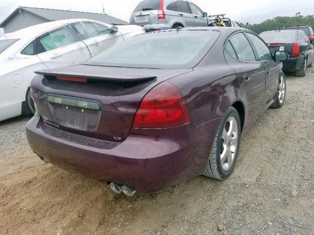 2G2WC58C561173690 - 2006 PONTIAC GRAND PRIX PURPLE photo 4