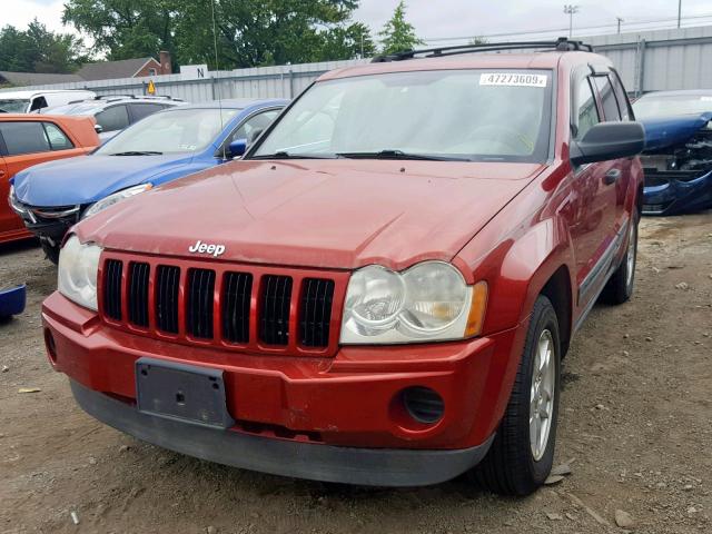 1J4GR48K36C286980 - 2006 JEEP GRAND CHER RED photo 2