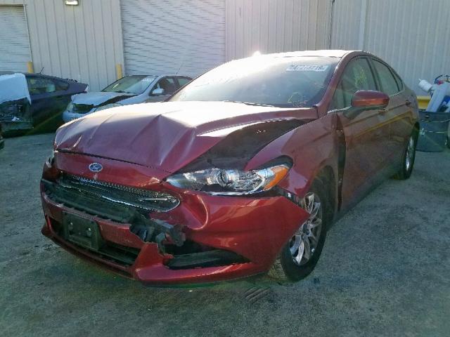 3FA6P0G79FR184104 - 2015 FORD FUSION S MAROON photo 2