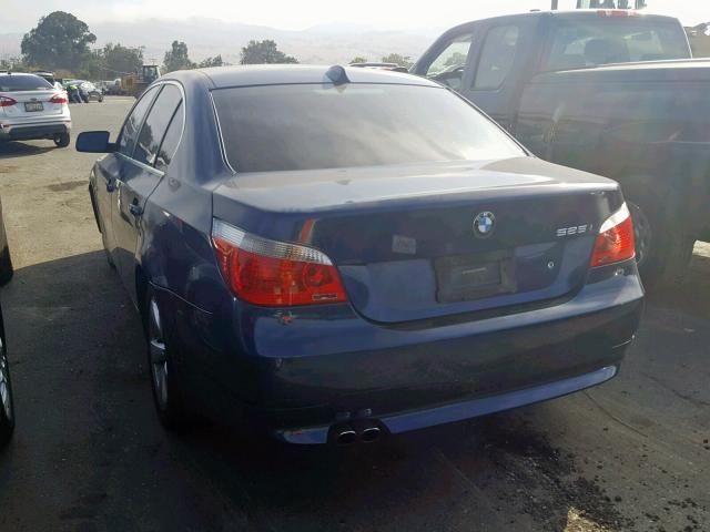 WBANE53587CY04760 - 2007 BMW 525 I BLUE photo 3