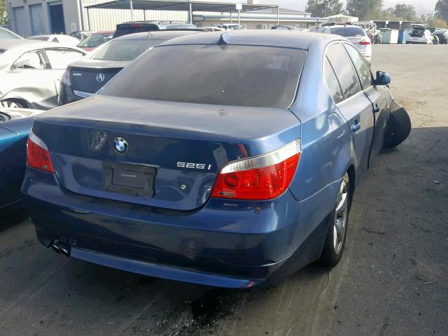 WBANE53587CY04760 - 2007 BMW 525 I BLUE photo 4