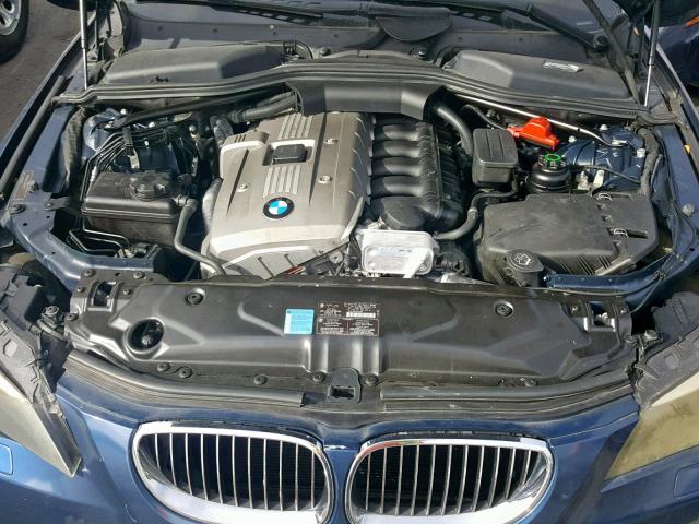 WBANE53587CY04760 - 2007 BMW 525 I BLUE photo 7