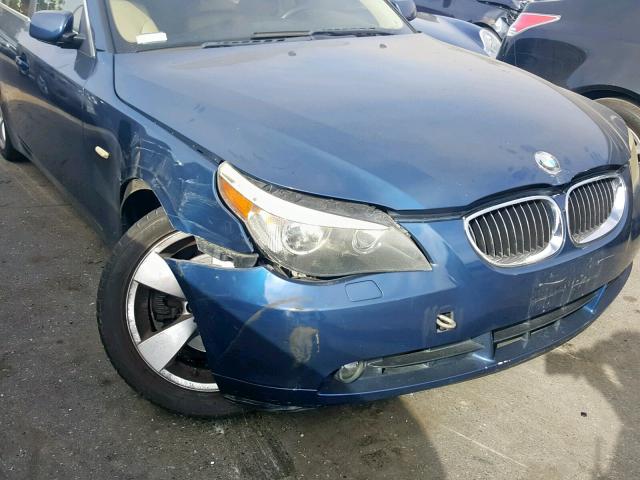 WBANE53587CY04760 - 2007 BMW 525 I BLUE photo 9