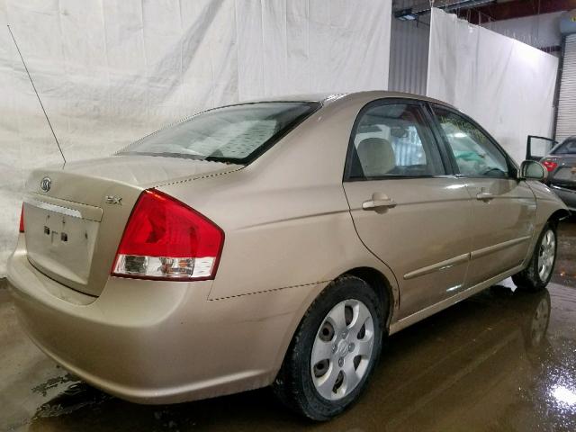 KNAFE222495604945 - 2009 KIA SPECTRA EX GOLD photo 4