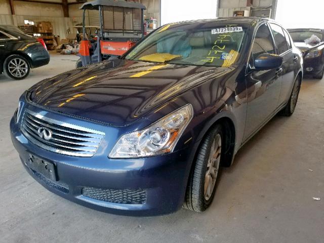 JNKCV61E59M013794 - 2009 INFINITI G37 BASE BLUE photo 2