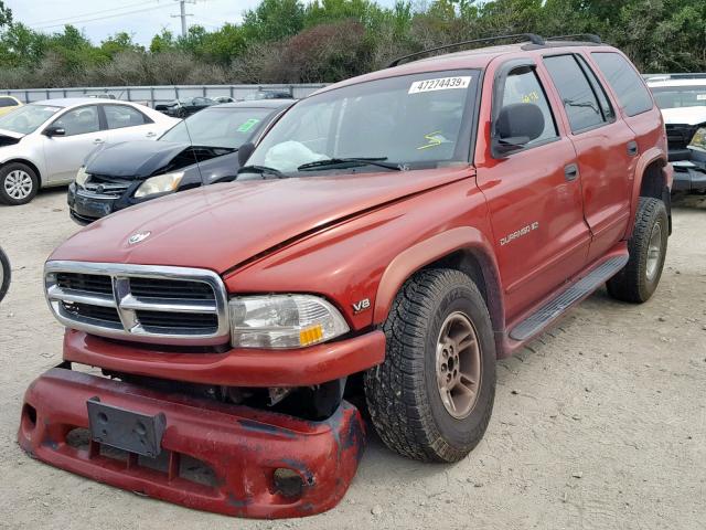 1B4HS28N2YF304204 - 2000 DODGE DURANGO RED photo 2