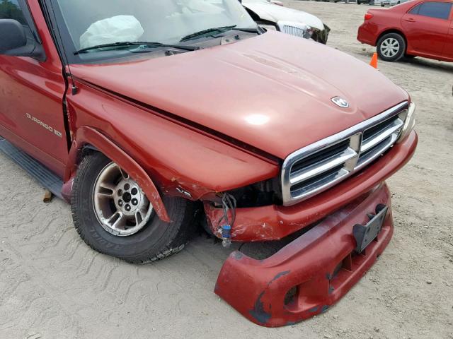 1B4HS28N2YF304204 - 2000 DODGE DURANGO RED photo 9