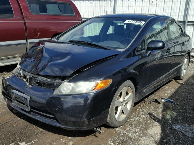 2HGFA16928H342139 - 2008 HONDA CIVIC EXL BLACK photo 2