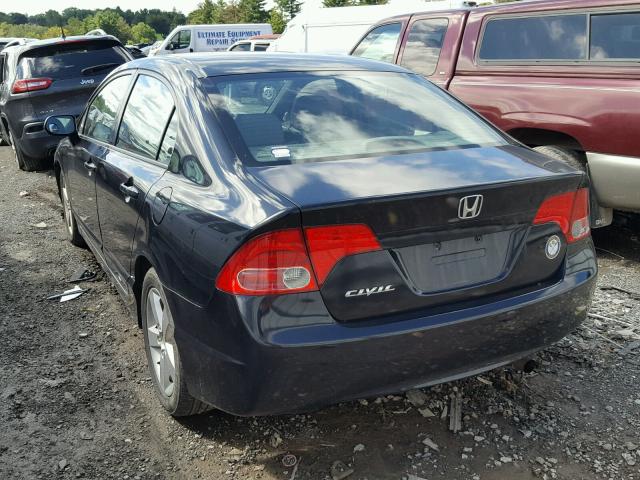 2HGFA16928H342139 - 2008 HONDA CIVIC EXL BLACK photo 3