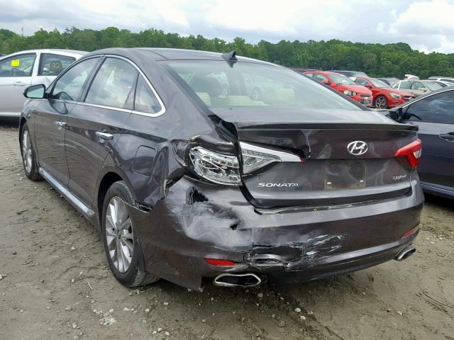 5NPE34AF3FH175992 - 2015 HYUNDAI SONATA SPO BROWN photo 3