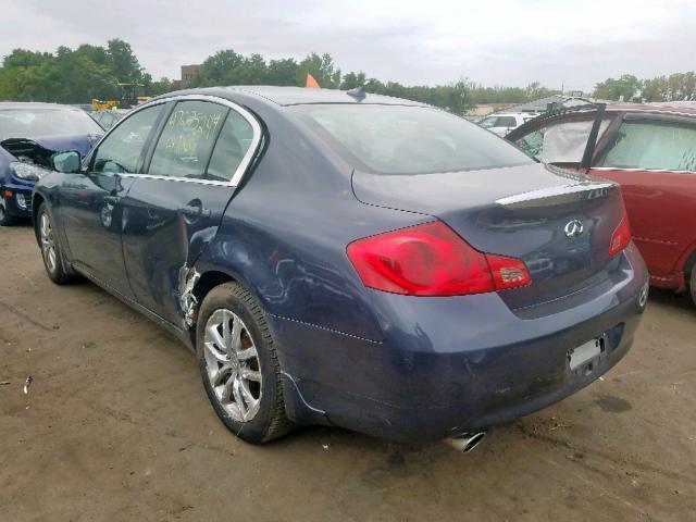 JNKCV61F29M353428 - 2009 INFINITI G37 BLUE photo 3