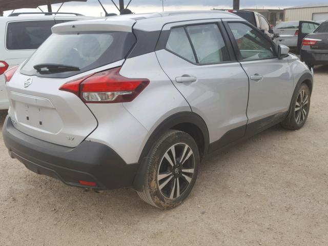 3N1CP5CU8JL536657 - 2018 NISSAN KICKS S SILVER photo 4