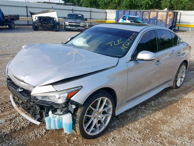 JN1BV7AR5EM690458 - 2014 INFINITI Q50 BASE SILVER photo 2