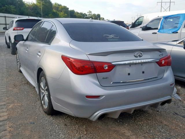 JN1BV7AR5EM690458 - 2014 INFINITI Q50 BASE SILVER photo 3