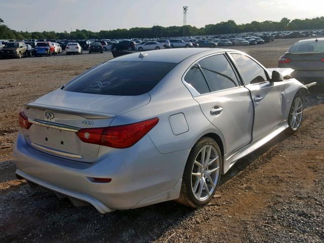 JN1BV7AR5EM690458 - 2014 INFINITI Q50 BASE SILVER photo 4