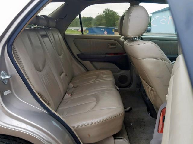 JT6HF10UXY0158049 - 2000 LEXUS RX 300 TAN photo 6