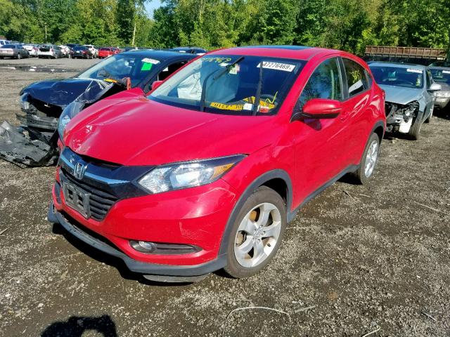 3CZRU6H57GM733453 - 2016 HONDA HR-V EX RED photo 2