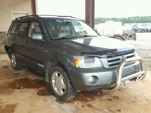 JTEEP21A450071774 - 2005 TOYOTA HIGHLANDER GREEN photo 1