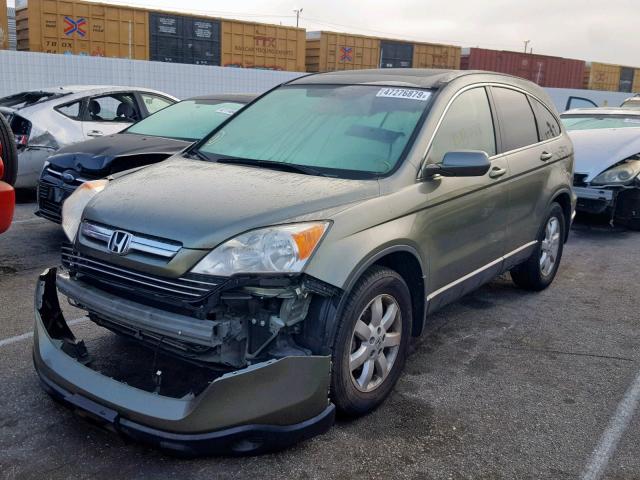 JHLRE38748C015769 - 2008 HONDA CR-V EXL GREEN photo 2