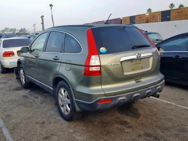 JHLRE38748C015769 - 2008 HONDA CR-V EXL GREEN photo 3