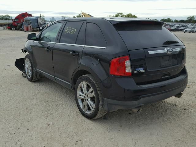 2FMDK3KC9BBA47187 - 2011 FORD EDGE LIMIT BLACK photo 3