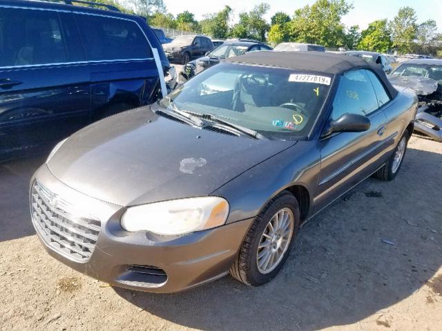 1C3EL45R34N162407 - 2004 CHRYSLER SEBRING LX GRAY photo 2