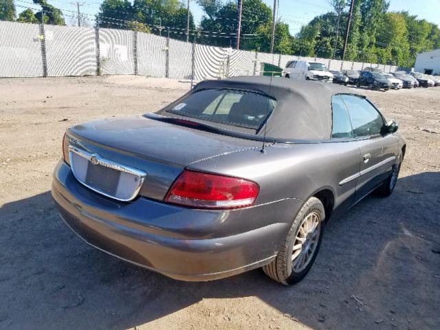 1C3EL45R34N162407 - 2004 CHRYSLER SEBRING LX GRAY photo 4