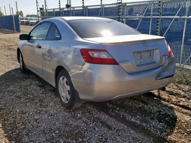 2HGFG11238H007965 - 2008 HONDA CIVIC DX SILVER photo 3