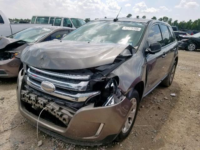 2FMDK3JC3DBE17991 - 2013 FORD EDGE SEL GRAY photo 2