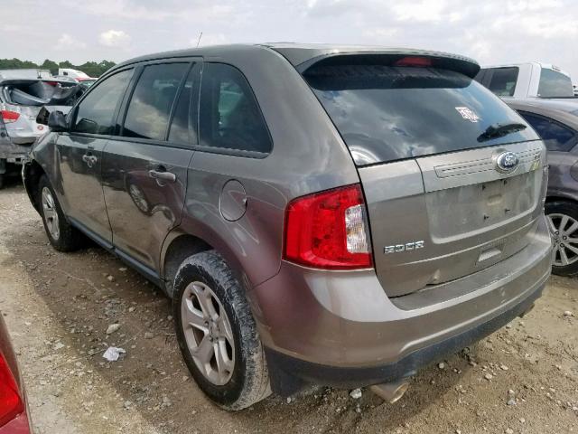 2FMDK3JC3DBE17991 - 2013 FORD EDGE SEL GRAY photo 3