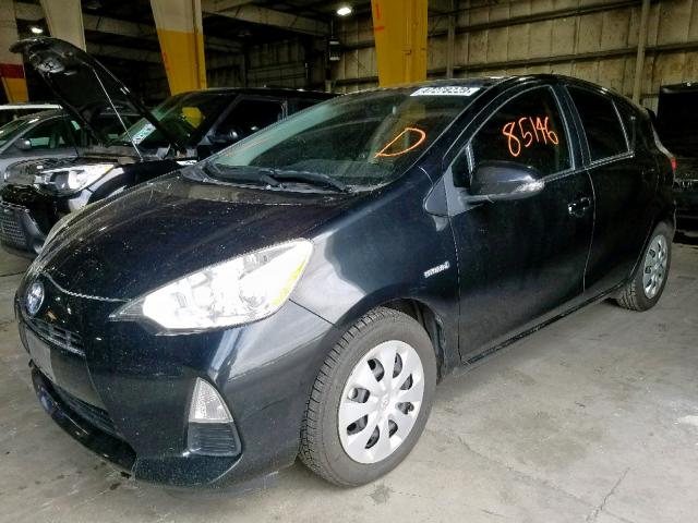 JTDKDTB34C1506712 - 2012 TOYOTA PRIUS C BLACK photo 2