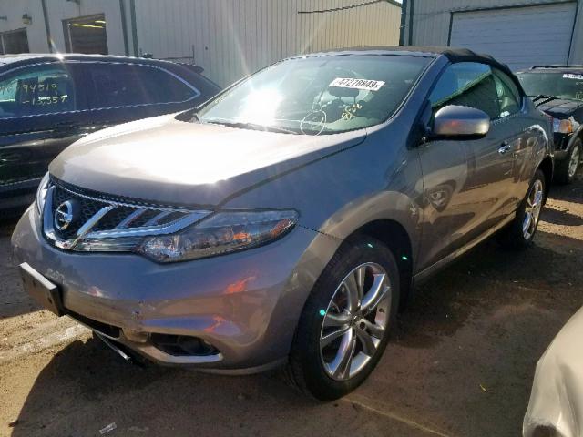 JN8AZ1FY1BW000736 - 2011 NISSAN MURANO CRO GRAY photo 2