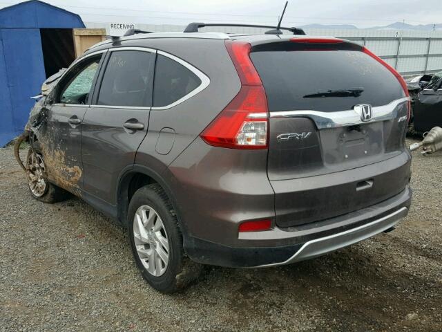 2HKRM4H72FH700277 - 2015 HONDA CR-V EXL TAN photo 3