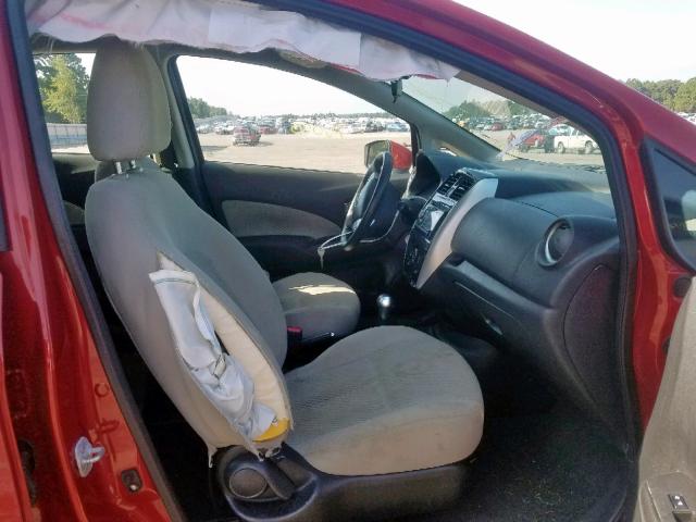 3N1CE2CP5FL354176 - 2015 NISSAN VERSA NOTE RED photo 5