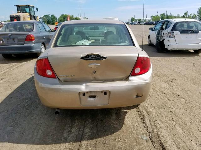 1G1AJ55F867605940 - 2006 CHEVROLET COBALT LS BEIGE photo 9