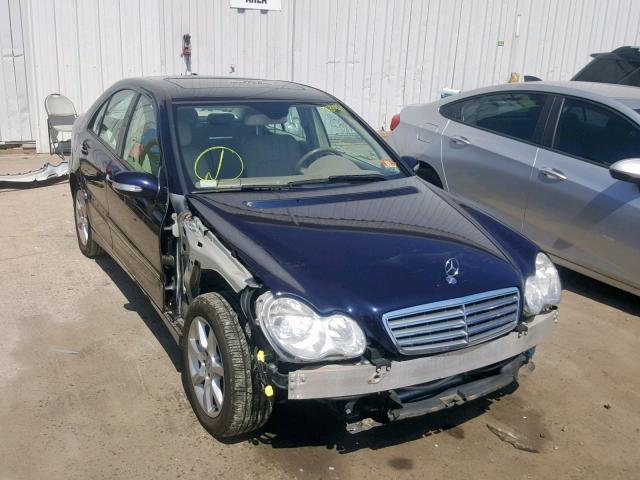 WDBRF92H37F915427 - 2007 MERCEDES-BENZ C 280 4MAT BLUE photo 1