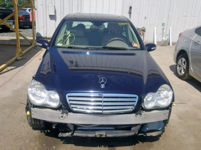 WDBRF92H37F915427 - 2007 MERCEDES-BENZ C 280 4MAT BLUE photo 9