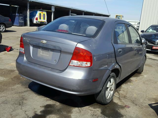 KL1TD56666B575878 - 2006 CHEVROLET AVEO BASE Сұр фото 4