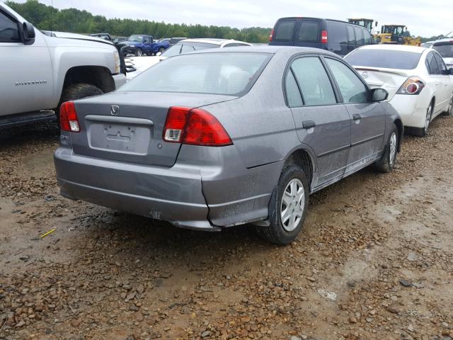 1HGES16325L018000 - 2005 HONDA CIVIC DX V GRAY photo 4