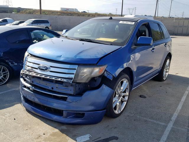 2FMDK30C59BA79180 - 2009 FORD EDGE SPORT BLUE photo 2